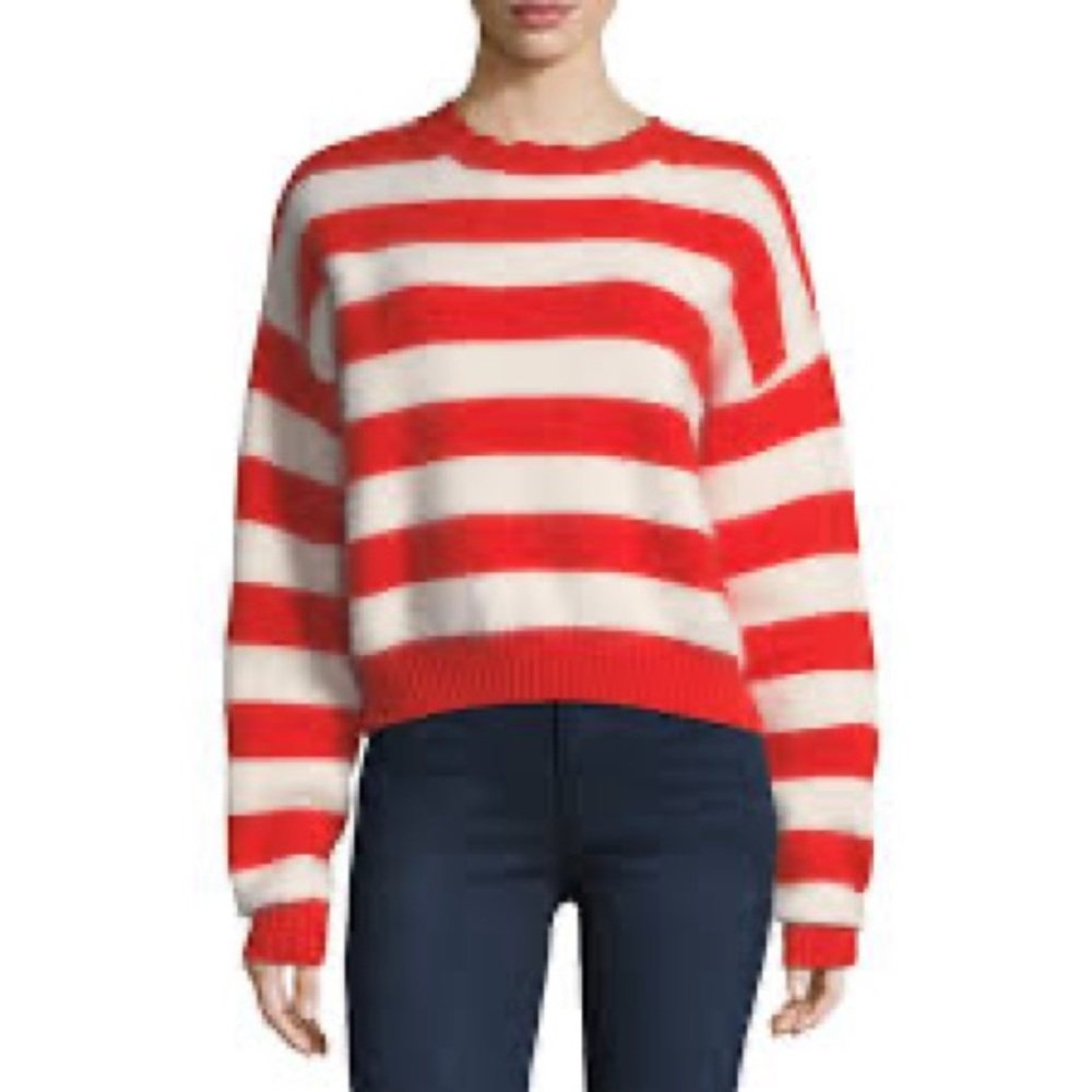 Diane Von Furstenberg Angora Striped Sweater in Medium